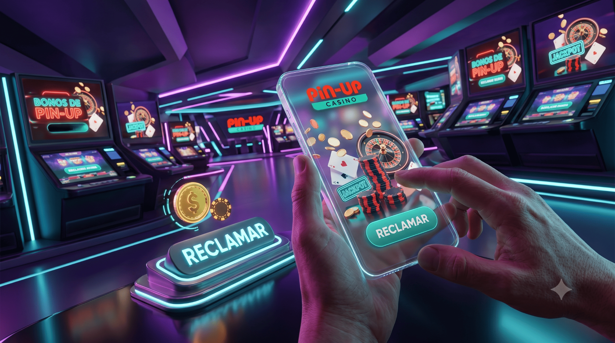 Sección de bonos de Pin-Up casino con promociones para nuevos usuarios